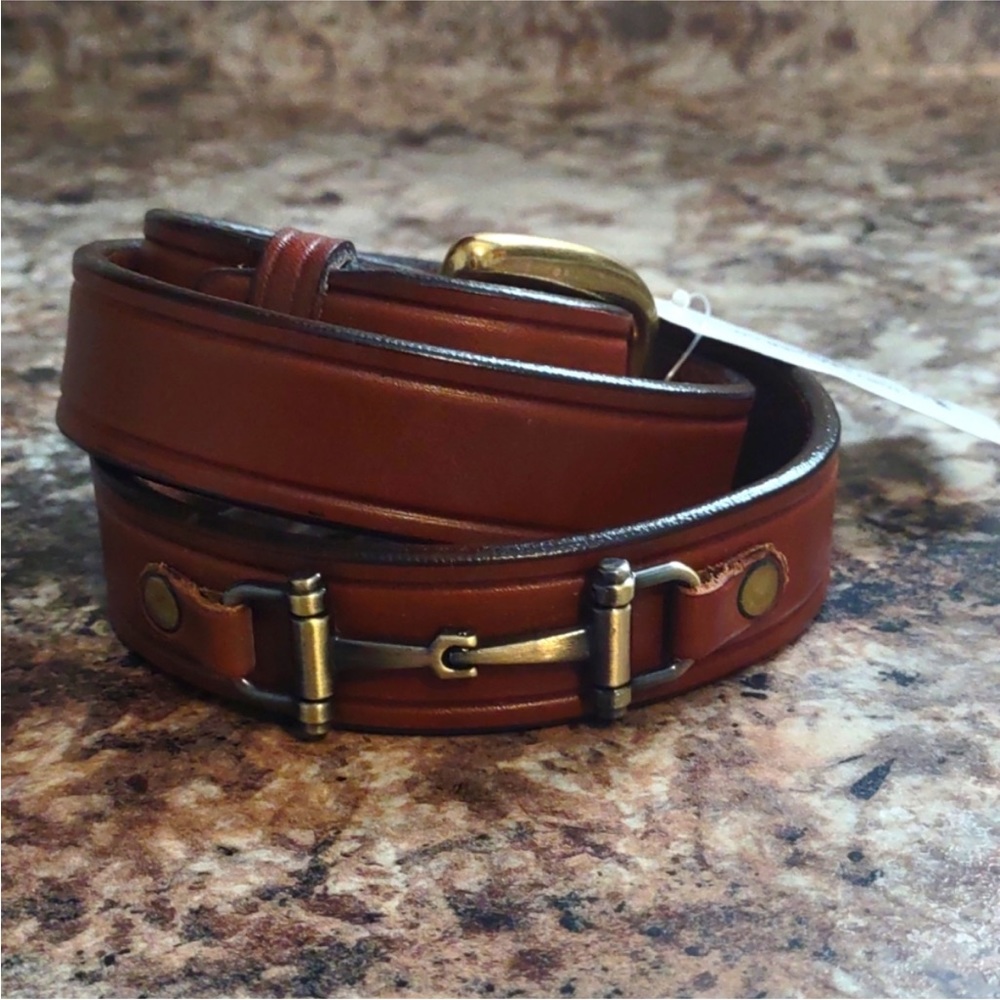 Tory Burch Bit Belt 28” Brown